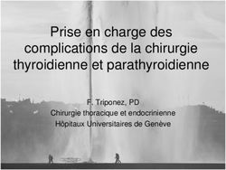 Prise en charge des complications de la chirurgie thyroidienne et parathyroidienne - F. Triponez, PD Chirurgie thoracique et endocrinienne ...