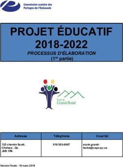 PROJET ÉDUCATIF 2018-2022 - PROCESSUS D'ÉLABORATION (1re partie) - École du Grand-Boisé