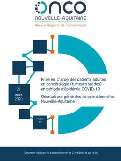 27 mars 2020 Prise en charge des patients adultes en canc&eacute;rologie (tumeurs solides) en p&eacute;riode d'&eacute;pid&eacute;mie COVID-19 Orientations g&eacute;n&eacute;rales et ...