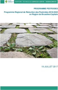 PROGRAMME PESTICIDES - 19 JUILLET 2017 - Programme Régional de Réduction des Pesticides 2018-2022 en Région de Bruxelles-Capitale