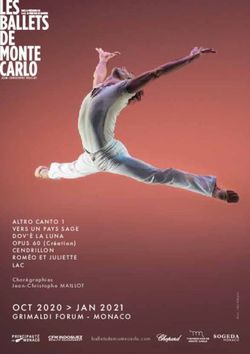 OCT 2020 JAN 2021 GRIMALDI FORUM - MONACO - Les Ballets de Monte-Carlo