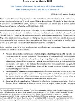 D&eacute;claration de Vienne 2020 Les femmes b&acirc;tisseuses de paix et actrices humanitaires d&eacute;finissent les priorit&eacute;s cl&eacute;s en 2020 et au-del&agrave; - Women's ...
