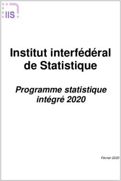 Institut interfédéral de Statistique - Programme statistique intégré 2020 Février 2020
