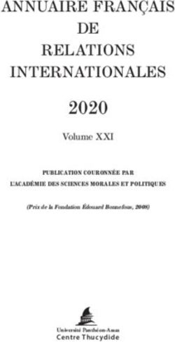 2020 ANNUAIRE FRAN&Ccedil;AIS DE RELATIONS INTERNATIONALES - Volume XXI - ANNUAIRE ...