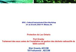 Protection du Lac Ontario Port Granby - Traitement des eaux us&eacute;es de l'installation de gestion des d&eacute;chets radioactifs de