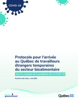 Protocole pour l'arrivée au Québec de travailleurs étrangers temporaires du secteur bioalimentaire - dans le contexte de la pandémie de la ...