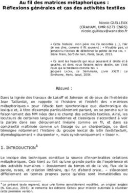 Au fil des matrices m&eacute;taphoriques : R&eacute;flexions g&eacute;n&eacute;rales et cas des activit&eacute;s textiles - Lettres Sorbonne Universit&eacute;