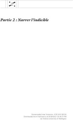 Partie 2 : Narrer l'indicible