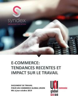 E-COMMERCE: TENDANCES RECENTES ET IMPACT SUR LE TRAVAIL - DOCUMENT DE TRAVAIL POUR UNI COMMERCE GLOBAL UNION Mis à jour octobre 2019