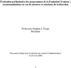 Évaluation préliminaire des programmes de la Fondation Trudeau : recommandations en vue de mesures et réactions de la direction - Professeur ...