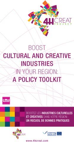 Boost in your region: a poliCy toolkit - Cultural and Creative industries - Boostez les industries Culturelles et Créatives dans votre région : un ...