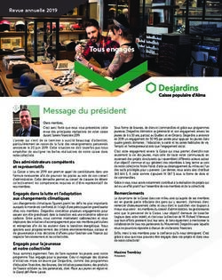 Message du président - Desjardins