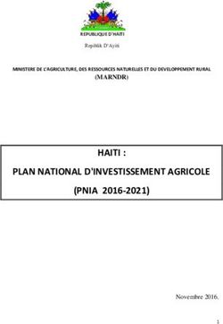 HAITI : PLAN NATIONAL D'INVESTISSEMENT AGRICOLE (PNIA 2016-2021) - (MARNDR)