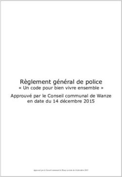 Règlement général de police - " Un code pour bien vivre ensemble " Approuvé par le Conseil communal de Wanze en date du 14 décembre 2015