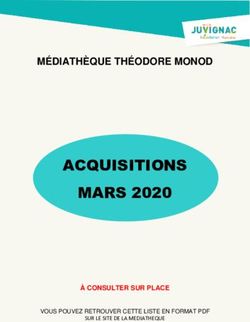 ACQUISITIONS MARS 2020 - MÉDIATHÈQUE THÉODORE MONOD - À CONSULTER SUR PLACE