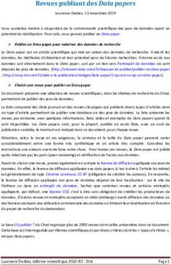 Revues publiant des Data papers - Cirad Authentication Service