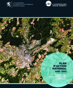 PLAN D'ACTION NATIONAL 2020 - 2024 SCIENCES ET TECHNOLOGIES SPATIALES - Gouvernement.lu