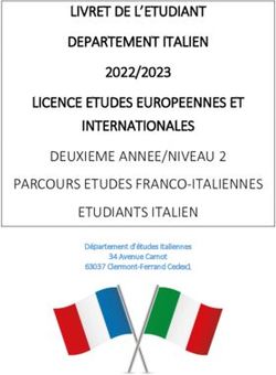 LIVRET DE L'ETUDIANT DEPARTEMENT ITALIEN LICENCE ETUDES EUROPEENNES ET INTERNATIONALES DEUXIEME ANNEE/NIVEAU 2 PARCOURS ETUDES FRANCO-ITALIENNES ...