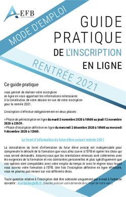 GUIDE PRATIQUE DE L'INSCRIPTION EN LIGNE - EFB