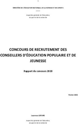 CONCOURS DE RECRUTEMENT DES CONSEILLERS D'ÉDUCATION POPULAIRE ET DE JEUNESSE