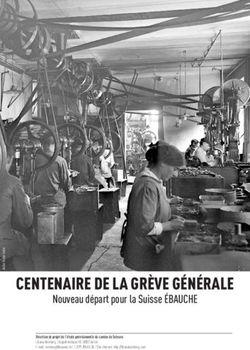 CENTENAIRE DE LA GRÈVE GÉNÉRALE - Nouveau départ pour la Suisse ÉBAUCHE - HEP Vaud
