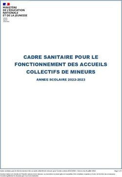 CADRE SANITAIRE POUR LE FONCTIONNEMENT DES ACCUEILS COLLECTIFS DE MINEURS
