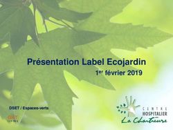 PR&Eacute;SENTATION LABEL ECOJARDIN - 1ER F&Eacute;VRIER 2019 DSET / ESPACES-VERTS - ARB IDF