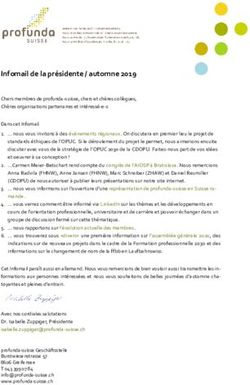 Infomail de la présidente / automne 2019 - profunda-suisse