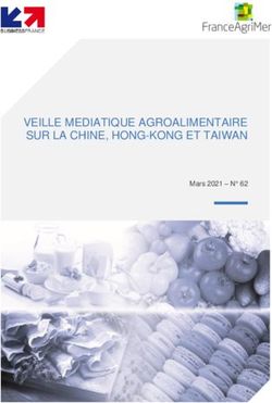 VEILLE MEDIATIQUE AGROALIMENTAIRE SUR LA CHINE, HONG-KONG ET TAIWAN - Mars 2021 - N 62 - FranceAgriMer