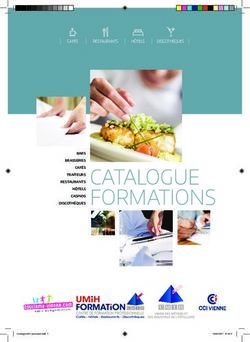 CATALOGUE FORMATIONS - cafés - UMIH Formation