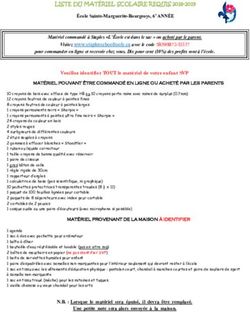 LISTE DU MAT&Eacute;RIEL SCOLAIRE REQUIS 2018-2019