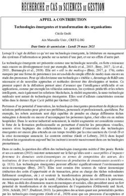 APPEL A CONTRIBUTION Technologies &eacute;mergentes et transformation des organisations - la revue
