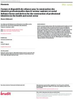 Formes et dispositifs de reliance pour la construction des identit&eacute;s professionnelles dans le secteur sanitaire et social Reliance forms and ...