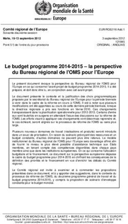 Le budget programme 2014-2015 - la perspective du Bureau régional de l'OMS pour l'Europe - World Health ...