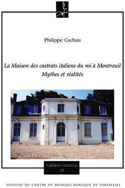 La Maison des castrats italiens du roi à Montreuil Mythes et réalités - Philippe Cachau