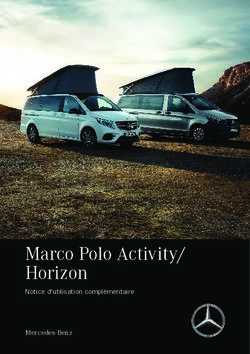 Marco Polo Activity/ Horizon - Notice d'utilisation compl&eacute;mentaire Mercedes-Benz