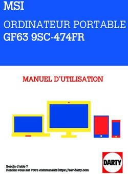 MSI ORDINATEUR PORTABLE GF63 9SC-474FR - MANUEL D'UTILISATION - Darty