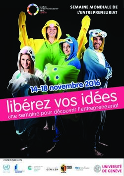 Libérez vos idées une semaine pour découvrir l'entrepreneuriat - 14-18 novembre 2016 - Libérez vos idées