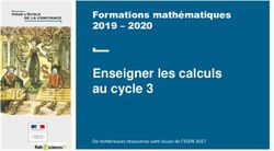 Enseigner les calculs au cycle 3 - Formations math&eacute;matiques 2019 2020 - De nombreuses ressources sont issues de l'ESEN 2017