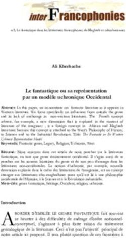 Le fantastique ou sa repr&eacute;sentation par un mod&egrave;le uchronique Occidental