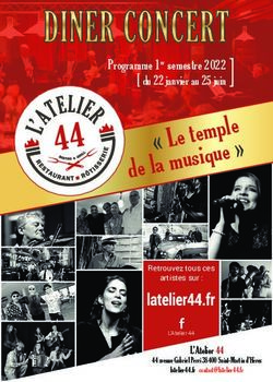 Programme 1er semestre 2022 du 22 janvier au 25 juin - L'Atelier 44 - Restaurant L'Atelier 44