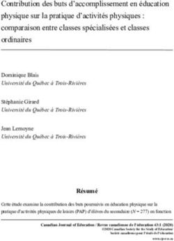 Contribution des buts d'accomplissement en éducation physique sur la pratique d'activités physiques : comparaison entre classes spécialisées et ...