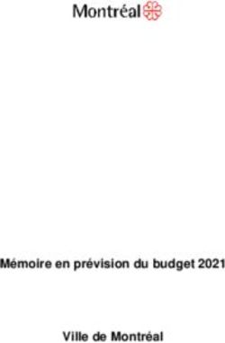 Mémoire en prévision du budget 2021 Ville de Montréal