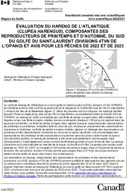 ÉVALUATION DU HARENG DE L'ATLANTIQUE (CLUPEA HARENGUS), COMPOSANTES DES REPRODUCTEURS DE PRINTEMPS ET D'AUTOMNE, DU SUD DU GOLFE DU SAINT-LAURENT ...