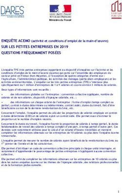 SUR LES PETITES ENTREPRISES EN 2019 QUESTIONS FRÉQUEMMENT POSÉES - Dares