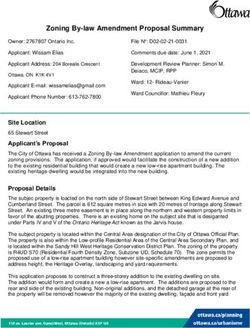 Zoning By-law Amendment Proposal Summary - City of Ottawa