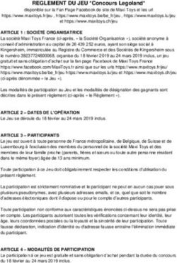 REGLEMENT DU JEU *Concours Legoland