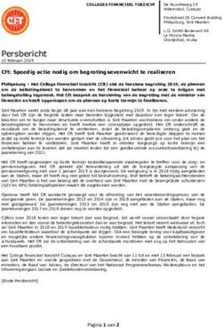 Persbericht - College financieel toezicht