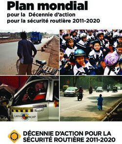 Plan mondial - DÉCENNIE D'ACTION POUR LA SÉCURITÉ ROUTIÈRE 2011-2020 - World Health Organization