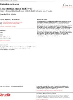 Le droit international des brevets Entre le multilatéralisme et le bilatéralisme américain - Érudit